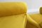 Vintage Italian Armchairs in Yellow Velvet and Brass with Stiletto Feet, 1950s, Set of 2 10