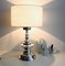 Italian Silver Plated Bronze Table Lamp, 1970s 2
