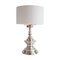 Italian Silver Plated Bronze Table Lamp, 1970s, Image 1