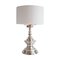 Italian Silver Plated Bronze Table Lamp, 1970s, Imagen 1