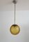 Italian Art Deco Pendant Lamp with Frosted Glass Globe, 1940s, Image 8