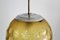 Italian Art Deco Pendant Lamp with Frosted Glass Globe, 1940s, Immagine 5
