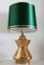 Table Lamp in Metallic Gold Ceramic by Aldo Londi for Bitossi, Italy, 1960s 6