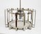 Murano Ice Glass Chandelier with Chrome Frame from Barovier E Toso, 1960s 12