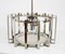 Murano Ice Glass Chandelier with Chrome Frame from Barovier E Toso, 1960s, Imagen 12