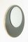 Italian Round Wall Mirror with Double Glass in Olive Green and Brass Frame, 1970s, Image 17