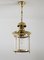 Italian Brass and Glass Pendant Lamp, 1970s, Immagine 10