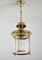 Italian Brass and Glass Pendant Lamp, 1970s 3