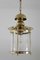 Italian Brass and Glass Pendant Lamp, 1970s 11