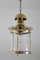 Italian Brass and Glass Pendant Lamp, 1970s, Imagen 11