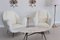 Set of Italian Armchairs with Brass Stiletto Feet, 1960s 19