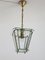 Vintage Italian Lantern in Crystal Cut Glass and Brass, 1950s, Image 6