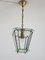 Vintage Italian Lantern in Crystal Cut Glass and Brass, 1950s, Imagen 6
