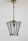 Vintage Italian Lantern in Crystal Cut Glass and Brass, 1950s, Imagen 5
