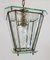 Vintage Italian Lantern in Crystal Cut Glass and Brass, 1950s, Imagen 12