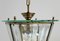 Vintage Italian Lantern in Crystal Cut Glass and Brass, 1950s, Imagen 10