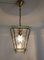 Vintage Italian Lantern in Crystal Cut Glass and Brass, 1950s, Immagine 8