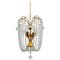 Austrian Crystal Glass and Brass Chandelier, 1950s 1