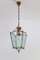 Vintage Italian Lantern in Crystal Cut Glass and Brass, 1950s, Imagen 3