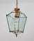 Vintage Italian Lantern in Crystal Cut Glass and Brass, 1950s 4