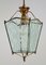 Vintage Italian Lantern in Crystal Cut Glass and Brass, 1950s, Imagen 15