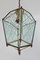 Vintage Italian Lantern in Crystal Cut Glass and Brass, 1950s 6