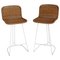 Italian Barstools in Wicker and Metal from Cidue, 1980s, Set of 2 1