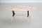 Italian Coffee Table with Pink and Grey Marble and Brass Feet, 1950s, Image 7