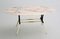 Italian Coffee Table with Pink and Grey Marble and Brass Feet, 1950s 6