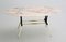 Italian Coffee Table with Pink and Grey Marble and Brass Feet, 1950s, Image 6