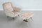 Italian Coffee Table with Pink and Grey Marble and Brass Feet, 1950s, Imagen 13