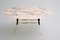 Italian Coffee Table with Pink and Grey Marble and Brass Feet, 1950s, Image 4