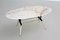 Italian Coffee Table with Pink and Grey Marble and Brass Feet, 1950s, Image 15