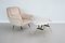 Italian Coffee Table with Pink and Grey Marble and Brass Feet, 1950s, Image 3