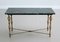 Italian Coffee Table with Marble Top and Brass Base, 1950s, Imagen 2