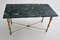 Italian Coffee Table with Marble Top and Brass Base, 1950s, Imagen 8