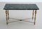Italian Coffee Table with Marble Top and Brass Base, 1950s, Imagen 5