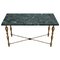 Italian Coffee Table with Marble Top and Brass Base, 1950s 1