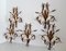 Italian Gilt Tole Wall Sconces with Wheat Sheaf, 1950s, Set of 5 12