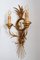 Gilt Wall Sconces with Mirror and Leaves by Hans Kögl, 1970s, Set of 3, Image 7