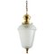 Italian Brass and Cut Glass Pendant Lamp, 1970s 1