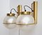 Italian Murano Glass Wall Sconces in Pearl Optic with Brass Details, 1970s, Set of 2 15