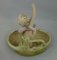Royal Dux Model 2409 Figurine Girl & Cherub Bowl 13