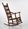 Arts & Crafts Rocking Chair with Embossed Leather Panels, Immagine 3