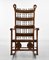 Arts & Crafts Rocking Chair with Embossed Leather Panels 2