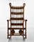 Arts & Crafts Rocking Chair with Embossed Leather Panels, Immagine 2