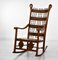 Arts & Crafts Rocking Chair with Embossed Leather Panels, Image 1