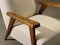 Reconstruction Armlehnstuhl aus Holz & Stoff, Frankreich, 1950 9