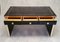 Lacquered Wood & Brass Desk by Jean Claude Mahey, 1970s, Image 2