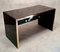 Lacquered Wood & Brass Desk by Jean Claude Mahey, 1970s 8